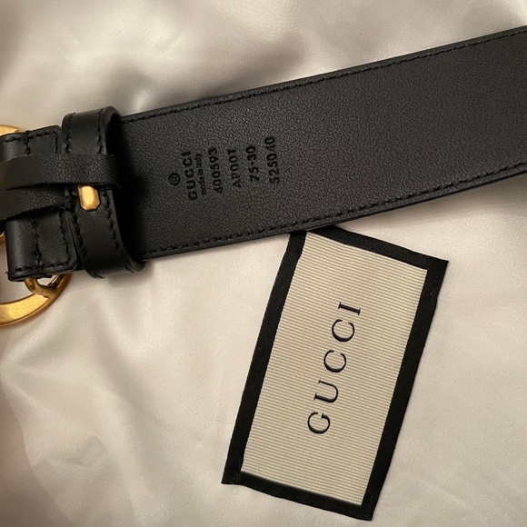 COPY - Gucci Black Leather Belt with Gold Double G Buckle - Picture 9 of 9